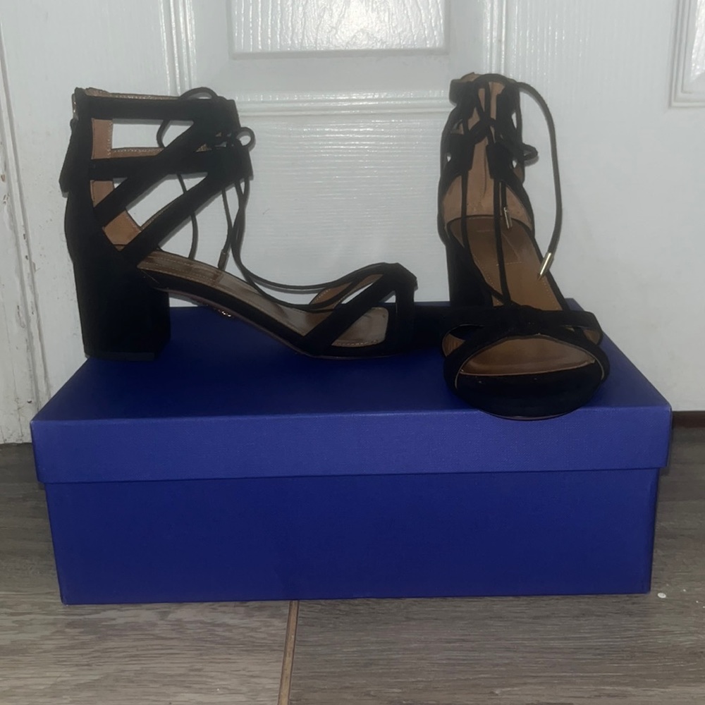 Aquazzura Firenze Beverly Hills 50 Suede Heels